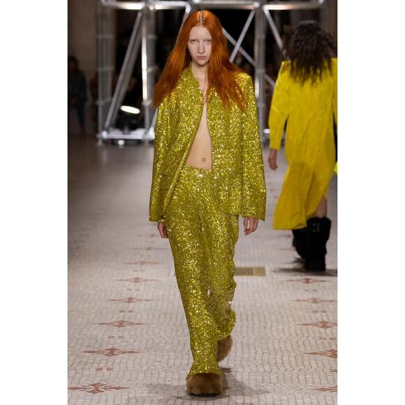 NEW NWT Zadig & Voltaire Pistol Sequins Buttercup Size 40/US Size 10 - Picture 1 of 6